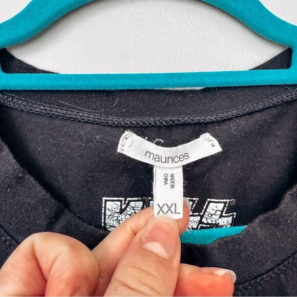 Maurices Black Short Sleeve Kiss Band Graphic Tee Size XXL - Picture 3 of 6